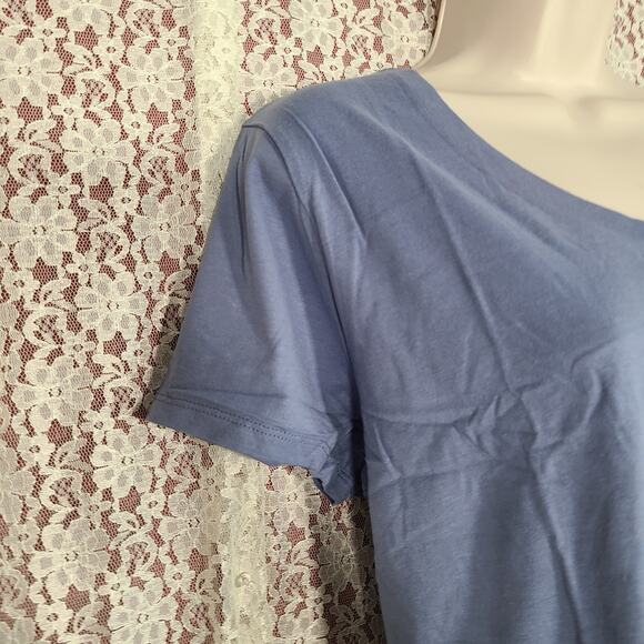 NWOT Hanes light blue v neck t-shirt size Xl - Picture 4 of 7